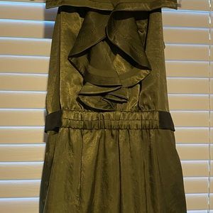 Rachel Roy Green Ruffled Cocktail Dress
